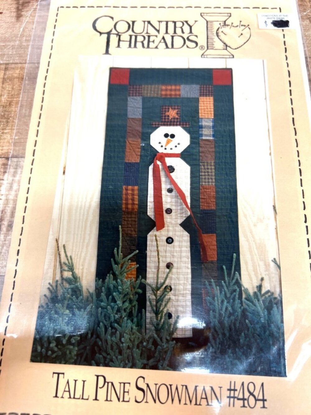 Tall Pine Snowman Quilt Pattern  Country Threads 26x64'' Appliqué Wall Hanging